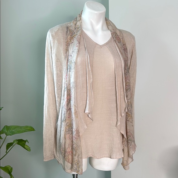 Elena Baldi lightweight Linen and Silk Cardigan Medium - Picture 2 of 9